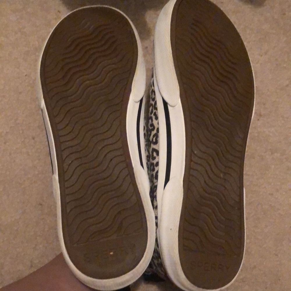 Sperry booties- slip on, canvas fabric, animal print - Picture 7 of 7